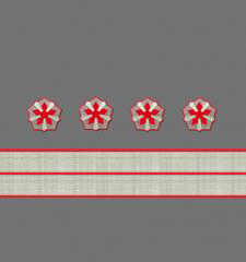 Нарукавные знаки различия 4-й должностной категории старшего состава ОАО «РЖД» образца 2010 года