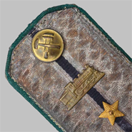 Эмблема службы тяги на оригинальном погоне служащего НКПС (МПС) образца 1943 года