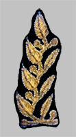 Шитье на петлице высшего начсостава МПС образца 1979 года для черного пиджака