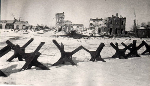 Фото взорванного немецкими войсками воронежского вокзала (1943 год)